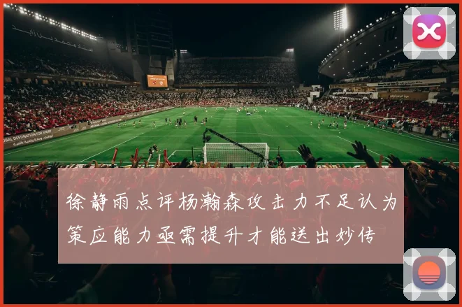 徐静雨点评杨瀚森攻击力不足认为策应能力亟需提升才能送出妙传